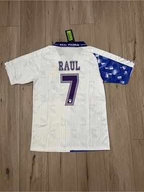Raul Gonzalez Real Madrid 1997/98 White Retro Jersey Men